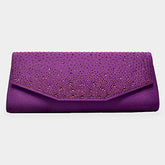 BLING SOLID RECTANGLE EVENING CLUTCH / CROSSBODY BAG